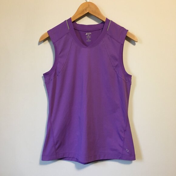 MEC Purple Sporty Muscle Shirt With Reflectors - Picture 2 of 13